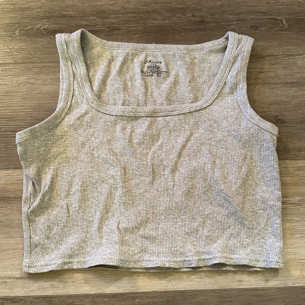 Jockey Ribbed Crop Tank - Size Large